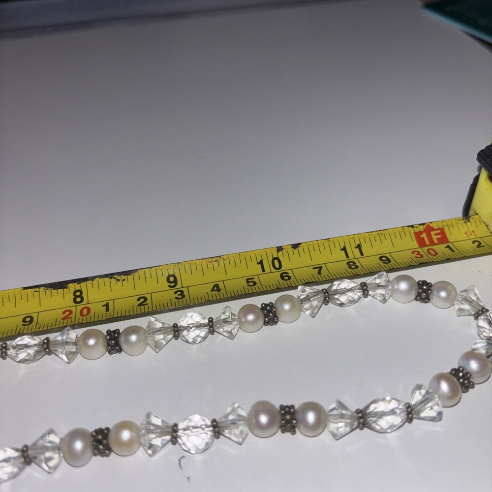 Fresh Water Pearls Made With  Swarovski Crystals Magnetic Closure